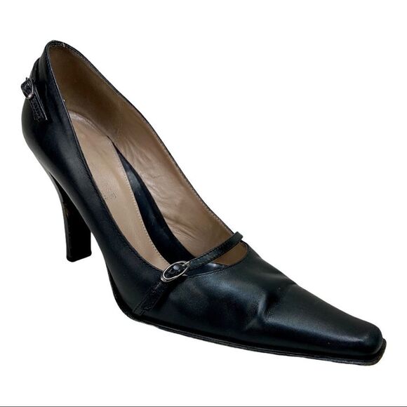 Kenneth Cole Back Stage Heels Square Pointy Toe 8 Italy - Picture 1 of 10